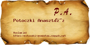 Potoczki Anasztáz névjegykártya
